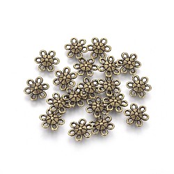 Tibetan Style Alloy Links, Lead Free & Nickel Free & Cadmium Free, Antique Bronze Color, 9x9x3mm, Hole: 1mm(MLF1006Y-NF)