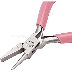 BENECREAT Ferro-nickel Flat Nose Pliers, Pink, 12.7x8.7x0.95cm(TOOL-BC0001-16)