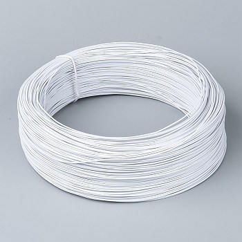Iron Wires, with Rubber Covered, Round, White, 18 Gauge, 1mm, about 1148.29 Feet(350m)/Roll