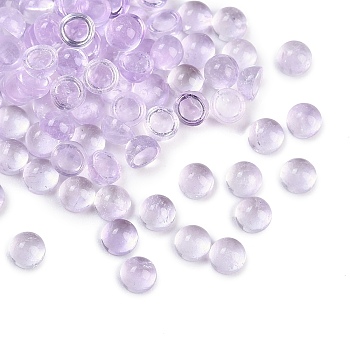 Natural Amethyst Cabochons, Half Round, 3x2mm