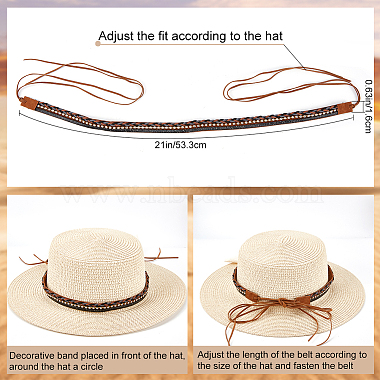 ceinture de chapeau de cowboy du sud-ouest en strass cristal(DIY-WH0401-99)-2