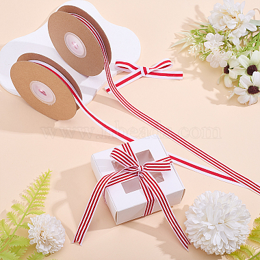 2 Rolls 2 Styles Polyester Striped Ribbon(OCOR-ME0001-98)-3