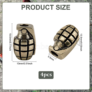 4Pcs Brass Beads(KK-FG0001-34)-2