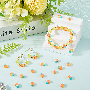 2 Sets Handmade Polymer Clay Beads(CLAY-SC0002-40)-3