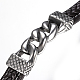 Bracelets de cordon en cuir tressé pour hommes(BJEW-H559-17C)-2