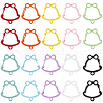 20Pcs 10 Colors Zinc Alloy Baking Paint Bell Shape Keychain Clasps, Mixed Color, 26x24.5x7mm, 2pcs/color(FIND-SC0017-44)
