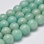 Natural Amazonite Beads Strands, Grade AB, Round, 6mm, Hole: 0.8mm, about 30~33pcs/strand, 7.4 inch(G-S333-6mm-022)