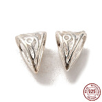 925 Sterling Silver Snap on Bails, Silver, 7x5x5mm, Hole: 6x3.5mm(STER-K177-03A-S)