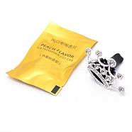 Auto Car Air Vent Perfume Clip, Alloy Rhinestone Crown Shape, with Plastic Clip & Aromatherapy Tablets, Silver, Crown: 38x55.5mm(AJEW-WH0120-94)