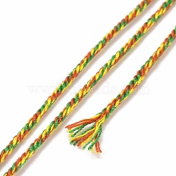 Cotton Cord, Braided Rope, with Paper Reel, for Wall Hanging, Crafts, Gift Wrapping, Colorful, 1mm, about 32.81 Yards(30m)/Roll(OCOR-E027-01A-24)