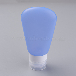 Creative Portable Silicone Points Bottling,  Shower Shampoo Cosmetic Emulsion Storage Bottle, Cornflower Blue, 129x68mm; Capacity: about 89ml(MRMJ-WH0006-E03-89ml)