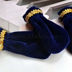 Velvet Piano Foot Pedal Covers, Protective Dust Cover, for Piano Cleaning Care, Dark Blue, 80x60mm(PW-WG21221-03)