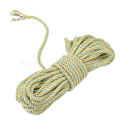 20 Yards 3-Ply Polyester Twisted Cord, with Tape Card, Milan Cord for Home Decoration, Upholstery, Curtain Tieback, Light Goldenrod Yellow, 8mm, about 20.00 Yards(18.29m)/Set(OCOR-WH0086-99B-03)