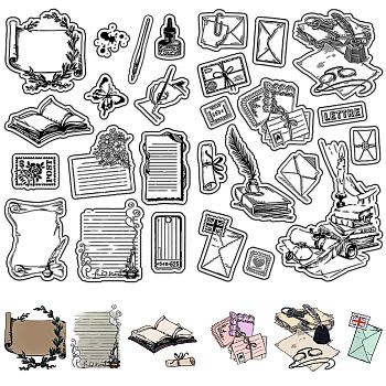 Custom Wall Theme PVC Plastic Clear Stamps, for DIY Scrapbooking, Photo Album Decorative, Cards Making, Envelope, 160x110mm, 2pcs/set