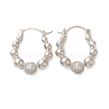 Clear Oval Cubic Zirconia Earrings