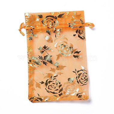 Orange Rectangle Organza Bags