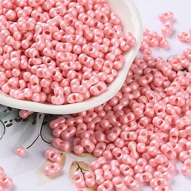 Pink Peanut Glass Beads