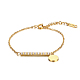 Stylish Stainless Steel Round Tag Chain Bracelet for Women Daily Wear(UL1413-1)-1