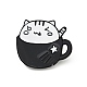 Coffee Cup Cat Enamel Pin(JEWB-H009-01EB-09)-1