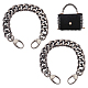 WADORN 2Pcs Aluminum Curb Chain Bag Handles(FIND-WR0007-05B)-1