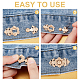 AHADEMAKER 16 Sets 2 Style Alloy Adjustment Waist Tightener Buckle Buttons(FIND-GA0002-26)-4