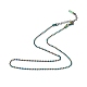 Placage ionique (ip) 304 collier chaîne à billes en acier inoxydable pour hommes femmes(NJEW-K245-017D)-1