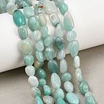 Natural Amazonite Nuggets Beads Strands, 8~10x6~8x3~6mm, Hole: 1mm, about 45pcs/strand, 14.96''(38cm)(G-J335-31B)