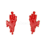 Bloody Effect Pendant Silicone Molds, Resin Casting Molds, for UV Resin & Epoxy Resin Craft Making, Skeleton Hand Pattern, 58x56x4mm, Hole: 2.5mm, Inner Diameter: 24x55mm(DIY-J009-03C)