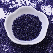 MIYUKI Delica Beads, Cylinder, Japanese Seed Beads, 11/0, (DB0183) Silver Lined Royal Blue, 1.3x1.6mm, Hole: 0.8mm, about 10000pcs/bag, 50g/bag(SEED-X0054-DB0183)