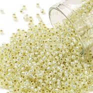 TOHO Round Seed Beads, Japanese Seed Beads, (PF2109) PermaFinish Jonquil Opal Silver Lined, 11/0, 2.2mm, Hole: 0.8mm, about 50000pcs/pound(SEED-TR11-PF2109)