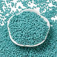 TOHO Round Seed Beads, Japanese Seed Beads, (55) Opaque Turquoise, 8/0, 3mm, Hole: 1mm, about 10000pcs/pound(SEED-TR08-0055)