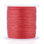 Polyester Braided Metallic Thread, for DIY Braided Bracelets Making and Embroidery, Crimson, 0.4mm, 6-Ply, about 54.68 yards(50m)/roll(OCOR-I007-B-10)