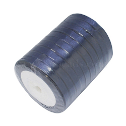 Single Face Satin Ribbon, Polyester Ribbon, Dark Blue, 1/4 inch(6mm), about 25yards/roll(22.86m/roll), 10rolls/group, 250yards/group(228.6m/group)(RC6mmY054)