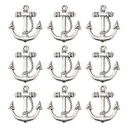 Tibetan Style Alloy Pendants, Anchor, Lead Free and Cadmium Free, Antique Silver, about 20mm wide, 23mm long, hole: 2mm(LF0835Y)