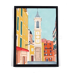 DIY 5D Nice City Canvas Diamond Painting Kits, with Resin Rhinestones, Sticky Pen, Tray Plate, Glue Clay, Frame and Drawing Pin, for Home Wall Decor Full Drill Diamond Art Gift, Nice Cathedral, 399x297x3mm(DIY-C018-06)