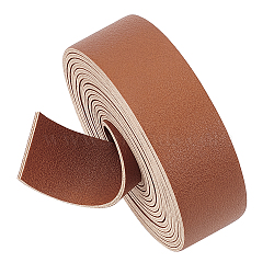 2.5M Double Face Litchi Pattern Imitation Leather Cord, Flat, Garment Accessories, Peru, 25x2mm, about 2.73 Yards(2.5m)/Roll(LC-WH0006-08B)