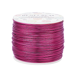 Round Aluminum Wire, Cerise, 17 Gauge, 1.2mm, about 380.57 Feet(116m)/roll(AW-BC0001-1.2mm-21)
