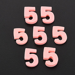 Handmade Polymer Clay Cabochons, Num.5, Light Coral, 9~11x4.5~7.5x1~3mm, about 9000pcs/1000g(CLAY-N006-113-05)