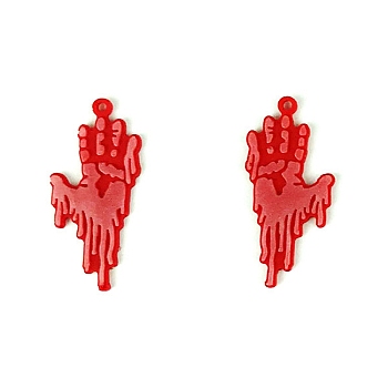 Bloody Effect Pendant Silicone Statue Molds, Portrait Sculpture Resin Casting Molds, for Portrait Sculpture UV Resin & Epoxy Resin Craft Making, Skeleton Hand Pattern, 58x56x4mm, Hole: 2.5mm, Inner Diameter: 24x55mm