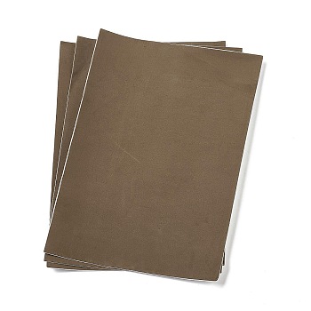 Defective Closeout Sale) Jewelry Flocking Cloth, Polyester, Self-adhesive Fabric, Rectangle, Camel, 30.2x21x0.1cm