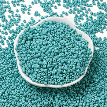 TOHO Round Seed Beads, Japanese Seed Beads, (55) Opaque Turquoise, 8/0, 3mm, Hole: 1mm, about 10000pcs/pound