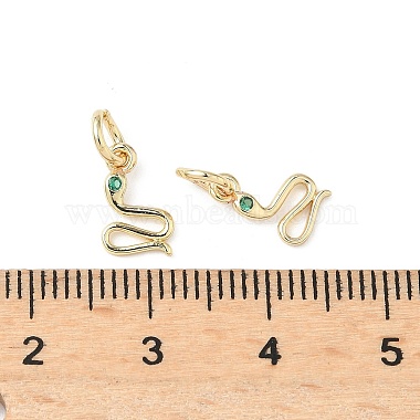 Brass Micro Pave Cubic Zirconia Pendants(X-KK-D386-01G)-3