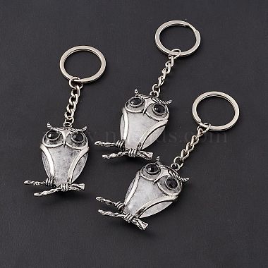 Owl Quartz Crystal Keychain