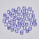 Perles de verre peintes par pulvérisation transparent(X-GLAA-R211-02-B01)-1