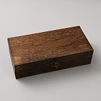Wooden Packing Boxes with Hinged Lid and Clasps, Rectangle, Saddle Brown, 20x10x5cm(OBOX-WH0001-13)