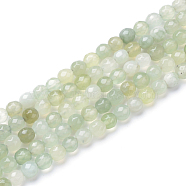 Natural New Jade Bead Strands, Faceted Round, 6mm, Hole: 1mm, about 70pcs/strand, 15.7 inch(G-R411-15-6mm)