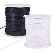 Waxed Cotton Thread Cords, Mixed Color, 1mm, about 100yards/roll(YC-PH0002-14)
