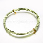 Aluminum Wire, Bendable Metal Craft Wire, for Beading Jewelry Craft Making, Green Yellow, 18 Gauge, 1mm, about 32.8 Feet(10m)/roll(X-AW-D009-1mm-10m-08)