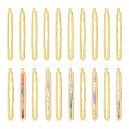 20Pcs Alloy Open Back Bezel Big Pendants, For DIY UV Resin, Epoxy Resin, Pressed Flower Jewelry, Oval, Light Gold, 63x8x1mm, Hole: 2mm(PALLOY-CA0008-42)