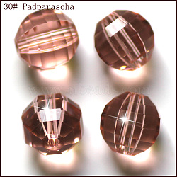 Imitation Austrian Crystal Beads, Grade AAA, Faceted, Round, Light Salmon, 10mm, Hole: 0.9~1mm(SWAR-F079-10mm-30)